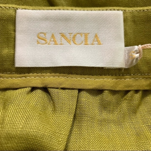Sancia The Zala Dress New With Tags in Olive Size Small 100 % Linen - Picture 9 of 12